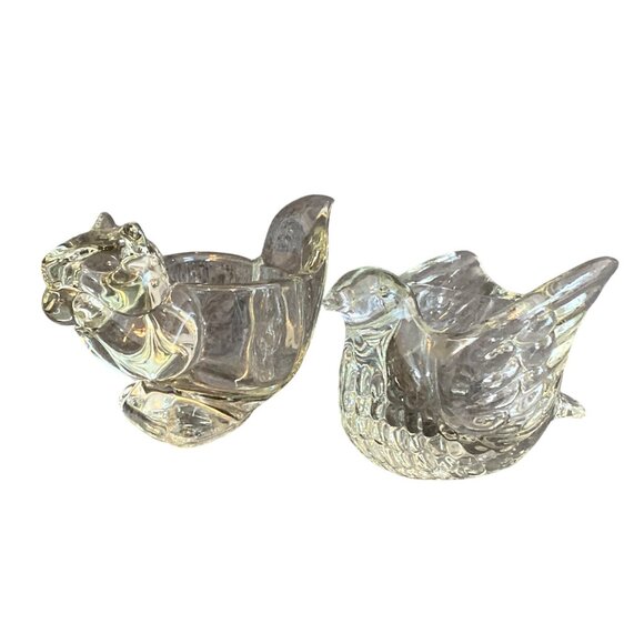 Avon Other - VTG Avon Candle Votive Holders Crystal Glass Squirrel Dove Lot of 2